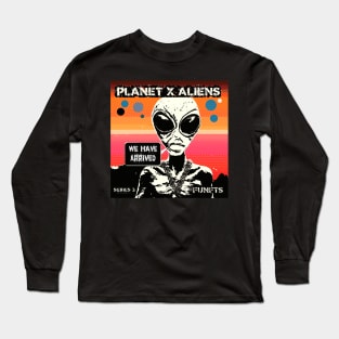 Funny Retro Alien Sci Fi Invasion Long Sleeve T-Shirt